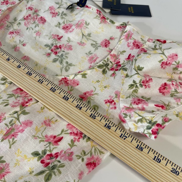 Floral Linen Elizabeth Dress Sweet Pea POLO Ralph Lauren Size 2 NWT - Picture 12 of 15